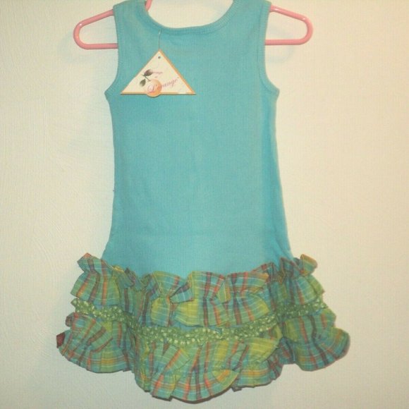 NEW Le Fromage et L'orange Infants 18 Months Dress Plaid Ruffled Bottom Portion - Picture 2 of 3